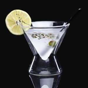 6 HighWave Double Wall Frosted Martini Glasses 8 oz LaMarTini Borosilicate glass